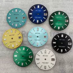 New Diary Nh35 Dial Green Luminous Calendar Modified Lettering Diameter 28.5mm Dial Watch Accessories