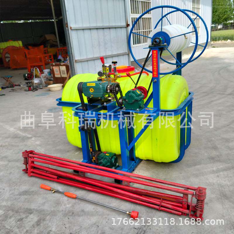 打农药卷管器打药机 加长喷杆多喷头加厚款药筒 小四轮悬挂喷雾机