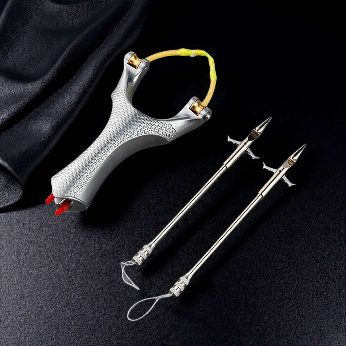 弹弓射鱼全新天罡滑轮神器