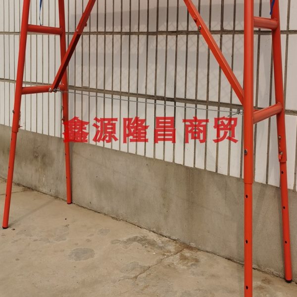 折叠马凳升降腿 工地铁架子腿装修铁凳子内腿 圆管伸缩脚架加高腿