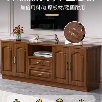 实木电视柜黑胡桃储物柜现代简约小户型组合客厅卧室家用电视柜