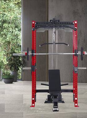 REP框式深蹲健身房专业深蹲通用各类配件综合高低拉训练卧推架