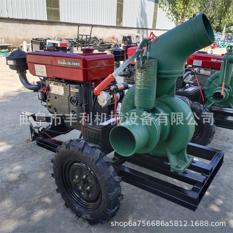 移动式柴油抽水机大流量8寸10寸抽水泵混流泵抗旱浇地高压泵