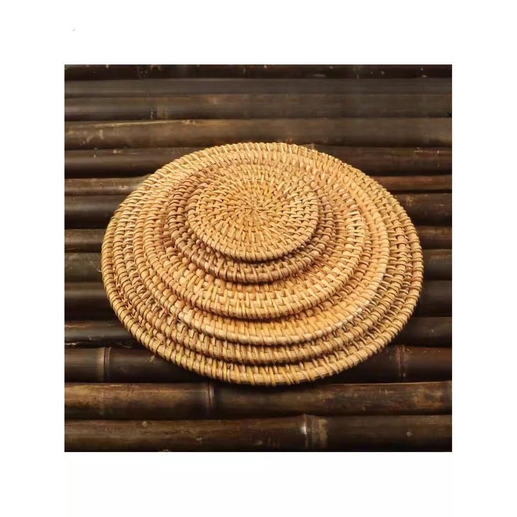 越南秋藤编杯垫 盘垫 碗垫 隔热垫 餐垫 品茗杯托 紫砂茶壶垫套装