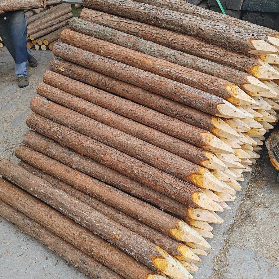 杉木桩户外河道工程驳岸桩菜园围栏桩园林绿化树木圆木支撑杆木