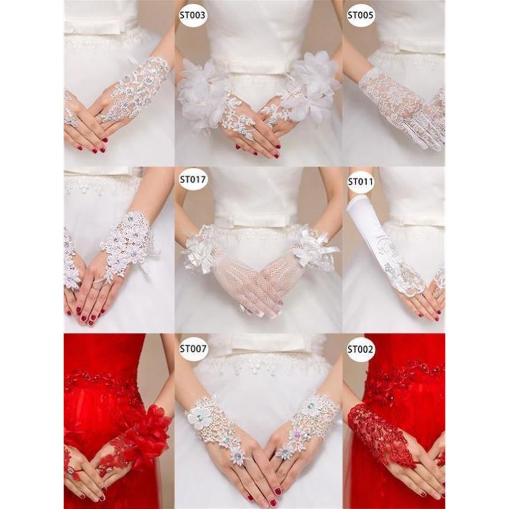 新娘手臂装饰礼服遮手臂神器婚纱袖套遮手臂法式婚纱手套亮片花朵