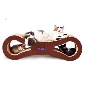 得酷超大号加厚高密度瓦楞纸不掉屑猫抓板8字形大码猫窝磨爪玩具