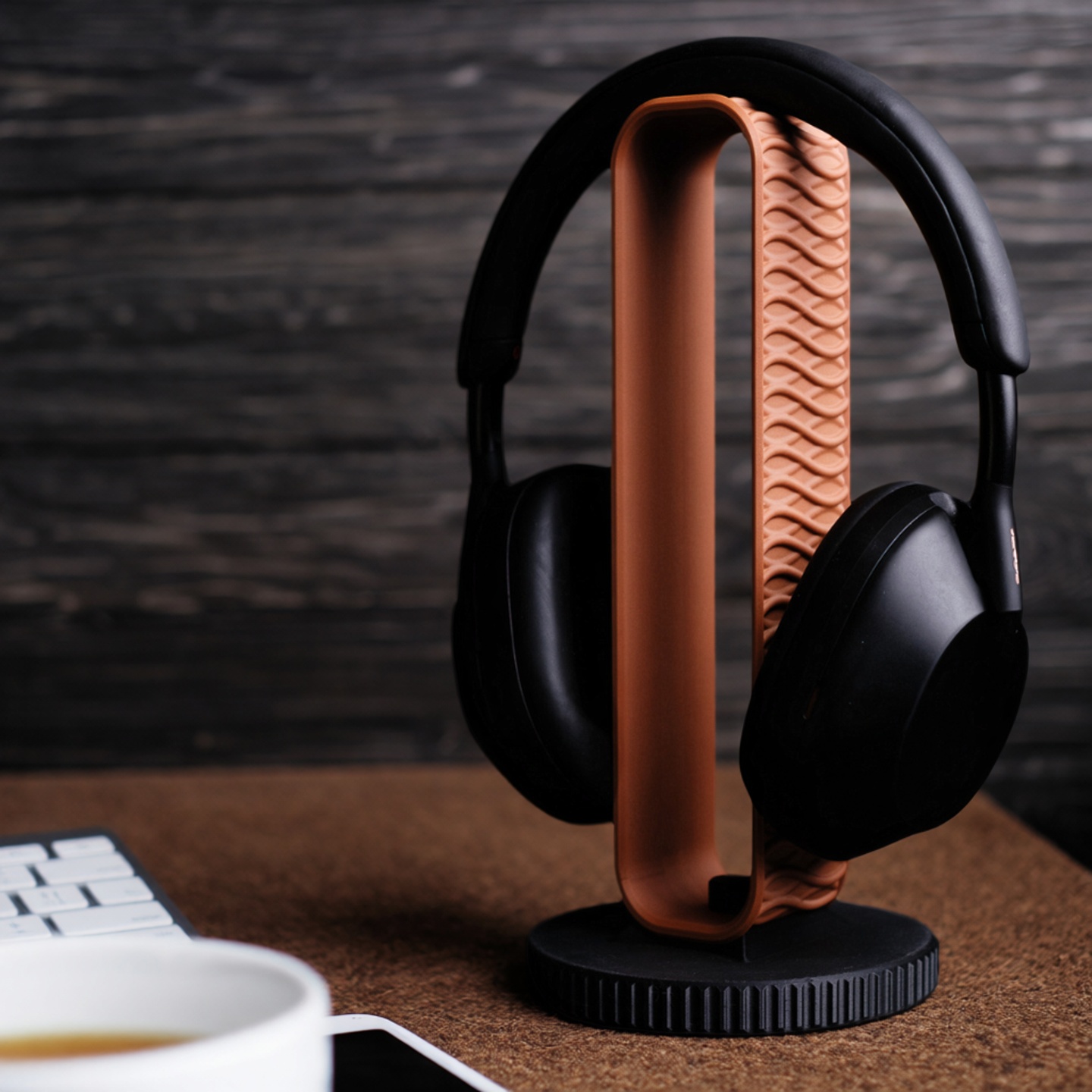 Lumo创意轻奢波浪纹耳机支架创意