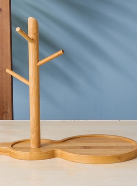 北欧挂钥匙葫芦木架收纳进门口玄关客厅装饰品鞋柜上的摆件