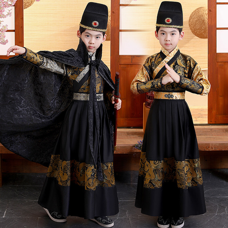 男童汉服2024新款飞鱼服中国风唐装儿童锦衣卫明制演出表演服春秋