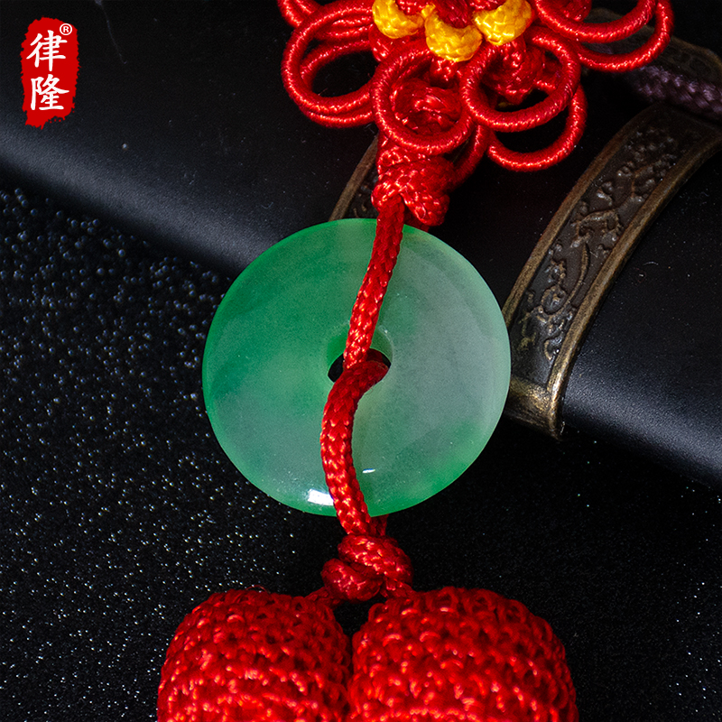 玉石中国结挂饰精致团绵花结吉祥客厅门口装饰流苏平安汽车挂件