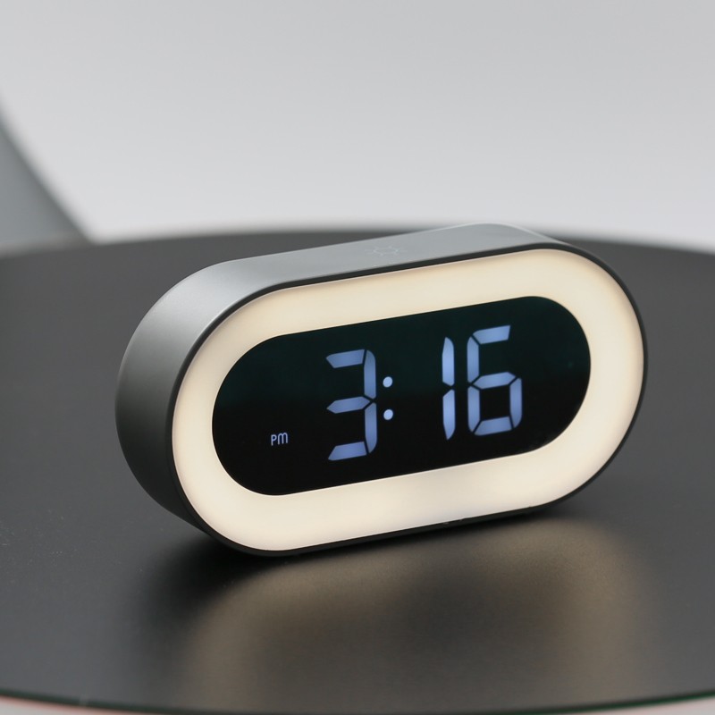 三每儿童夜灯闹钟一体学生静音床头钟伴睡灯超大铃声起床神器M18