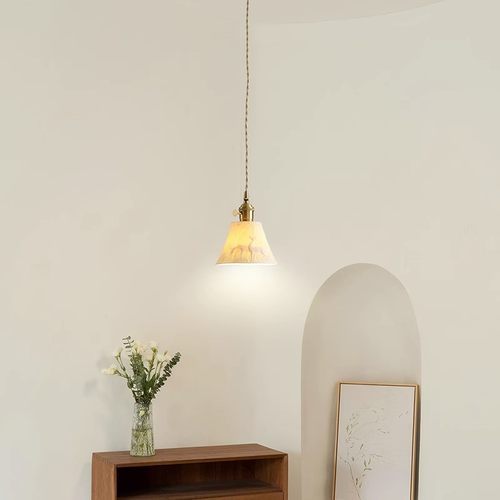 日式复古卧室床头谜鹿小吊灯禅意陶瓷过道玄关饭餐厅怀旧吧台吊灯