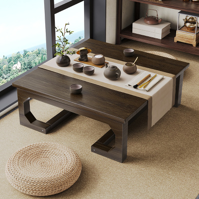 飘窗茶几小桌子中式榻榻米茶桌实木阳台窗台矮桌家用小炕桌国学桌