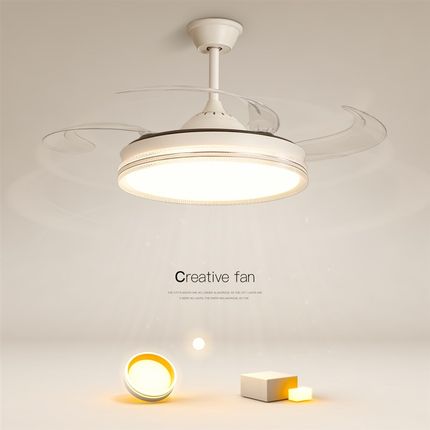 隐形风扇灯led吸顶灯主卧室灯客厅餐厅房间电扇吊灯2025新款灯具