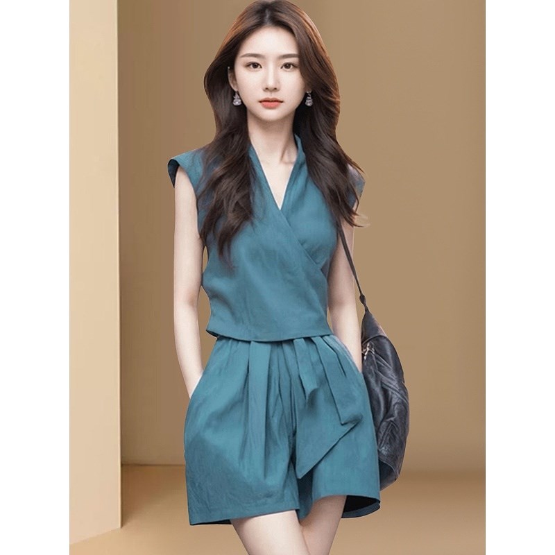 短裤两件套装搭配一整套夏装2024年新款夏季今年流行时尚高级女装