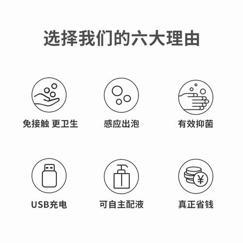 火萌智选自动洗手机智能感应出泡USB充电自动感应洗手液机泡沫洗