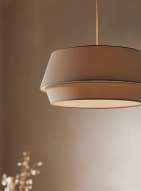 侘寂风法式客厅餐厅民宿酒店设计师布艺日式新中式饭店吧台装饰灯