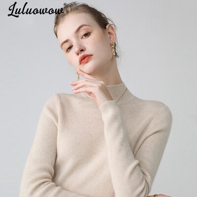 luluowow半高领羊绒衫女