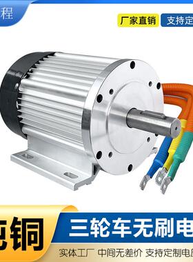 三轮车60V72V3000W直流大功率无刷电机全套清洗机水泵膨化机改装