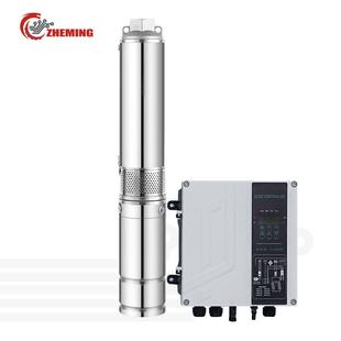 太阳能深井泵3 DC自动切换MPPT高扬程不锈钢太阳能钻井泵SOLAR