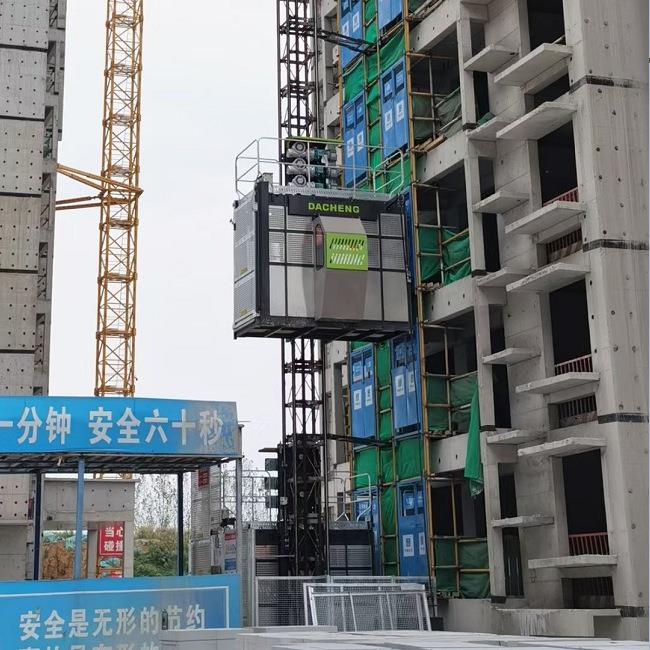 厂家供应建筑工地升降机高层施工桥梁建设用单柱双笼SC人货电梯