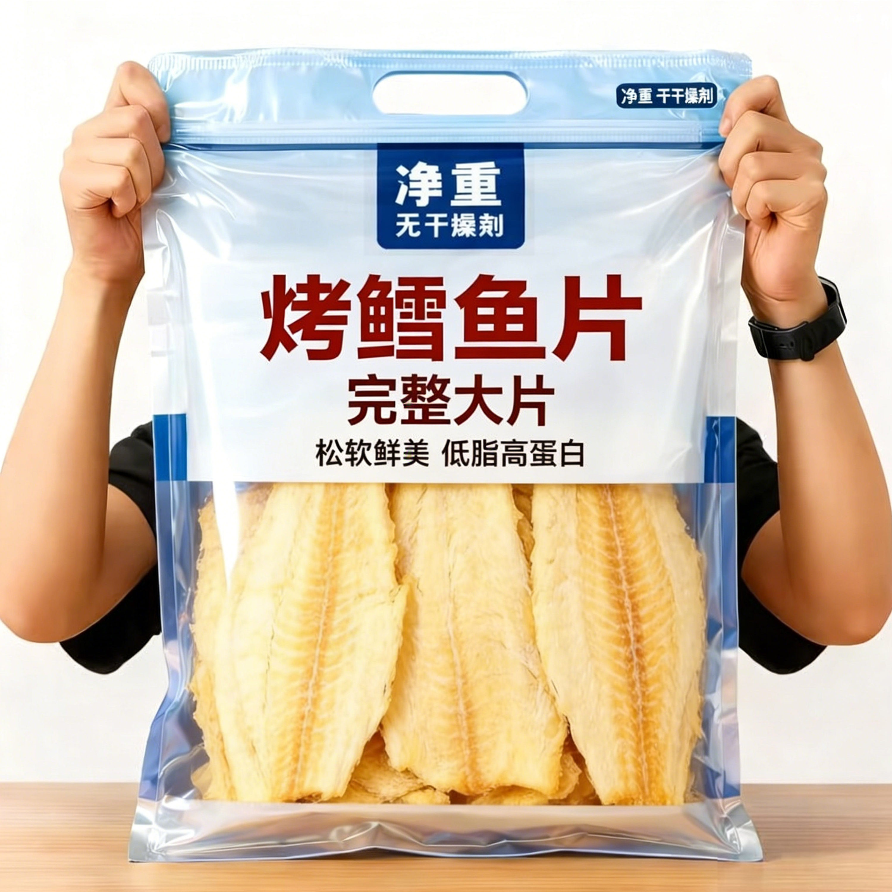 纯净海味鳕鱼片拒绝多余添加纯粹鱼肉风味日常休闲小零食
