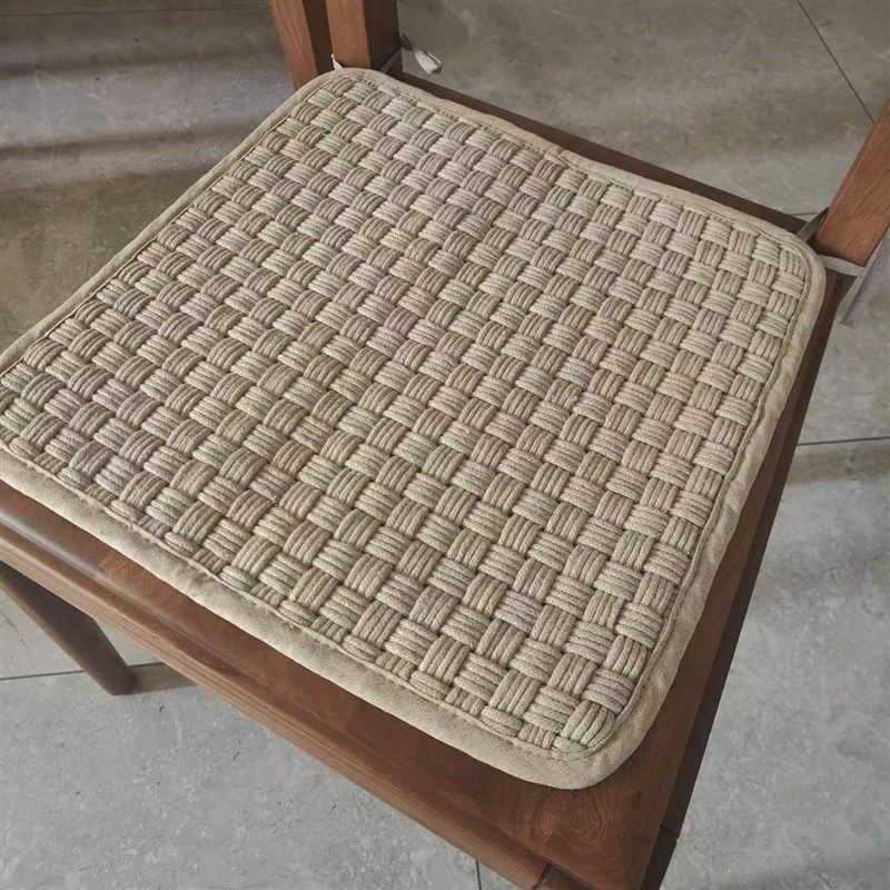 00%亚麻编织座垫 餐椅沙发椅垫汽车座椅单片通风座垫