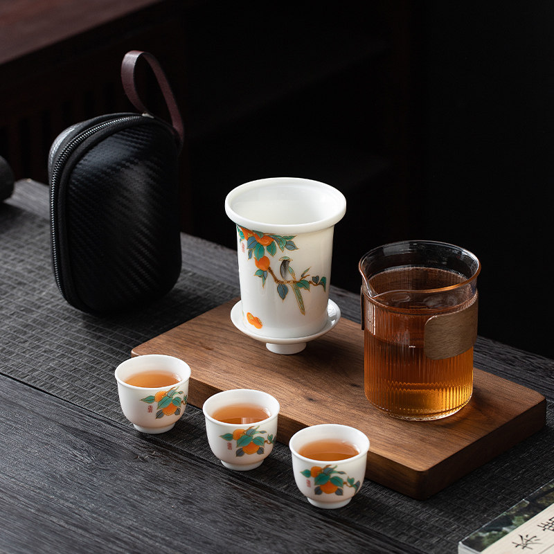 便携式旅行茶具小套装户外简易白瓷功夫泡茶壶茶杯露营快客杯,餐饮具,旅行茶具,淘宝优惠券,粉丝福利购,淘宝优惠卷