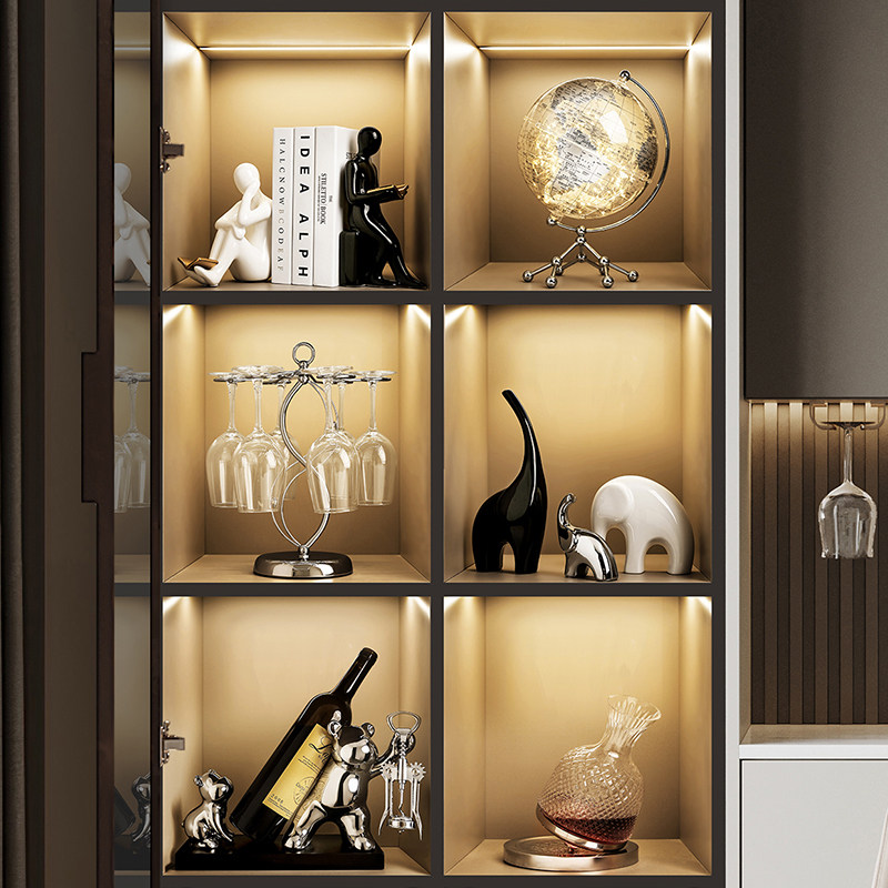 暴力熊红酒架酒柜装饰品客厅电视柜餐边柜家居玻璃柜摆设,家居饰品,装饰摆件,淘宝优惠券,粉丝福利购,淘宝优惠卷