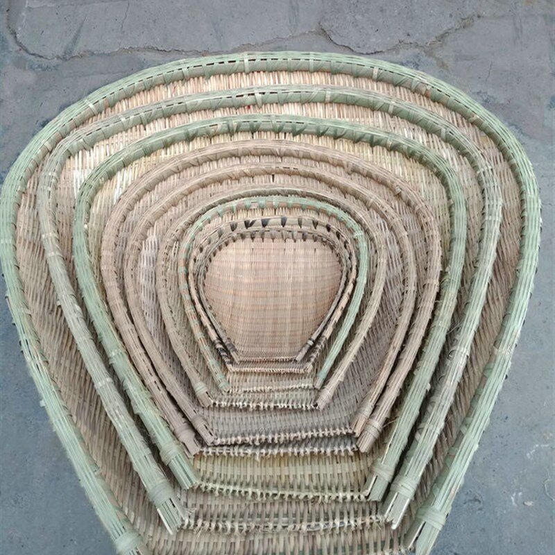 竹筲箕手工簸箕竹编篮沥淘沥饭漏竹品捞箕竹筛滤饭烧箕