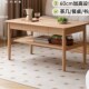 高茶几客厅高款 原木小茶台简约家用双层餐桌 茶桌日式