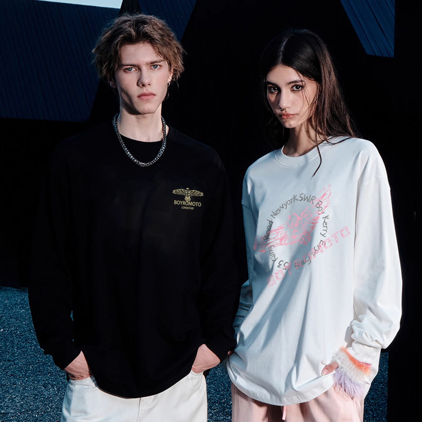 BOYROMOTO复古简约圆领卫衣