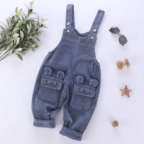 2023秋冬季休闲婴幼儿背带裤男女通用灯芯绒背带裤婴儿