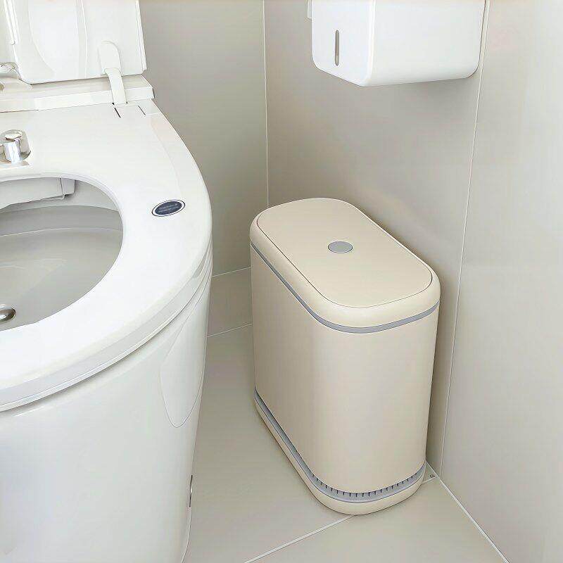卫生间夹缝垃圾桶大容量厕所专用2026高级感省空间家用纸篓酒店