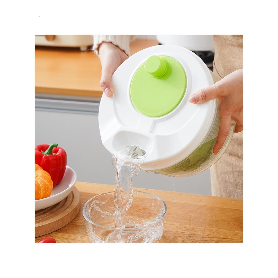 沙拉蔬菜脱水器家用神器沥水甩干机水果手动甩水篮厨房工具洗菜盆