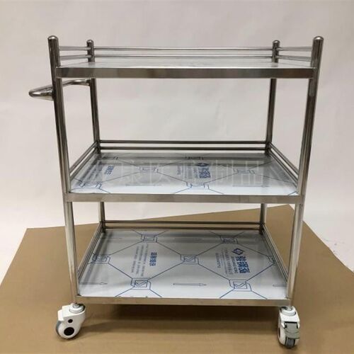 加厚一体焊接医用推车治疗车护理车多功能移动器械车