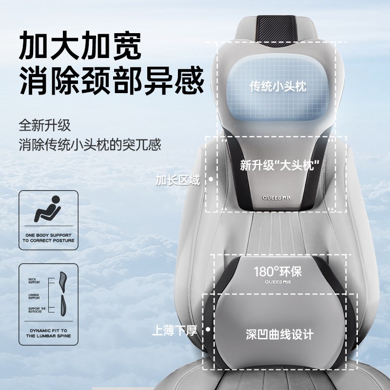 汽车头枕车用颈椎枕头护颈枕头颈托记忆棉颈枕腰靠垫座椅脖靠枕