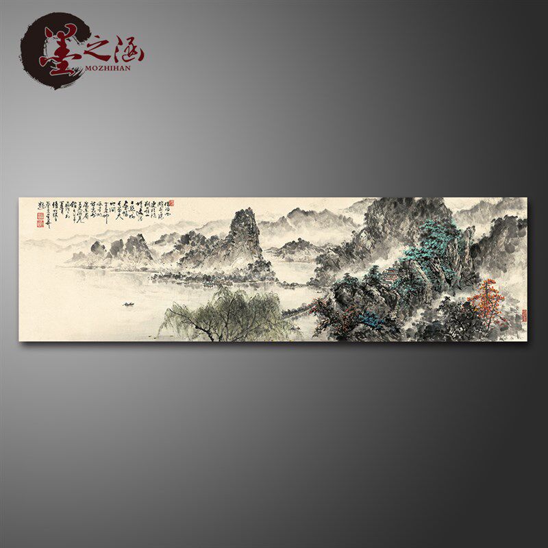 蔡景星 借问西湖 国画 墨画 近现代名画 宣纸绢布艺术微喷