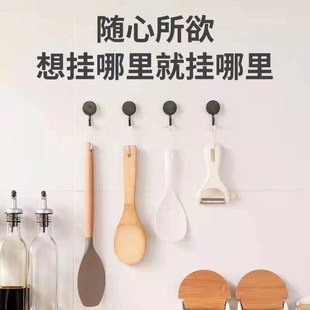 圆形小挂钩北约风简约创意学B生宿舍卧室浴室厨房强力粘钩
