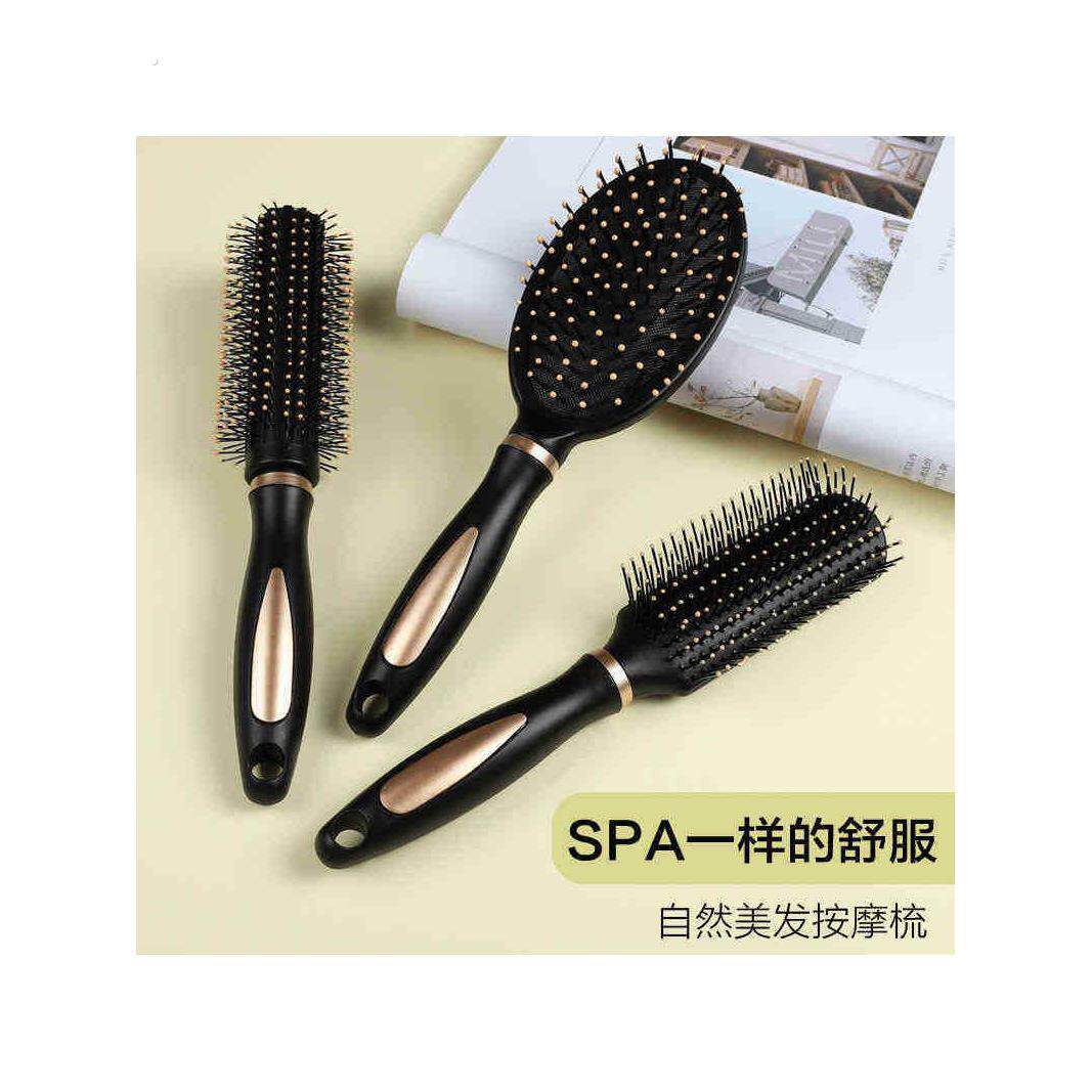 家用卷发梳子男女气垫气囊按摩梳排骨梳内扣造型美发圆筒滚梳