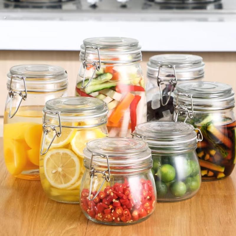 玻璃密封罐食品级瓶子蜂蜜瓶泡酒泡菜坛子腊八家用带盖子小储物锁