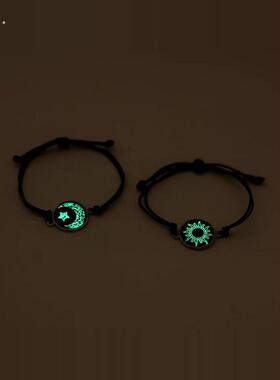 夜光感应手炼学生闺蜜异地恋创意手绳礼物10后情侣发光手环初中生