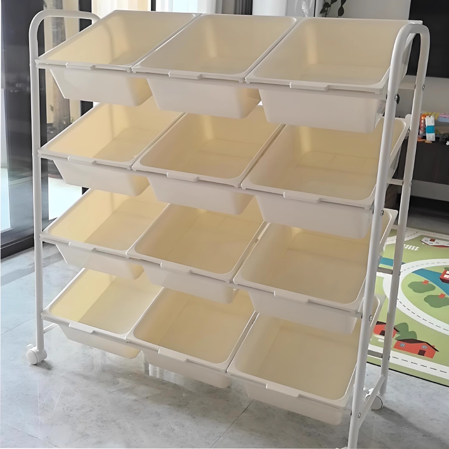 多层儿童玩具收纳架大容量可移动