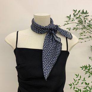 自留软乎乎方巾碎花波点棉麻领巾装饰头巾文艺复古小清新ins腰花