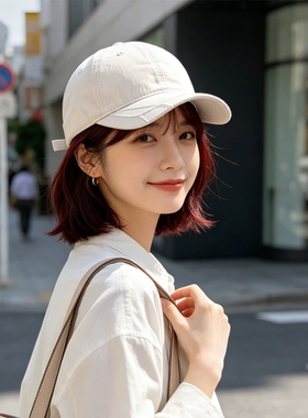夏季新款复古水洗休闲棒球帽男女款显脸小鸭舌帽户外遮阳防晒帽子