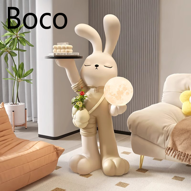 Boco兔子电大型落地摆件桌面装饰