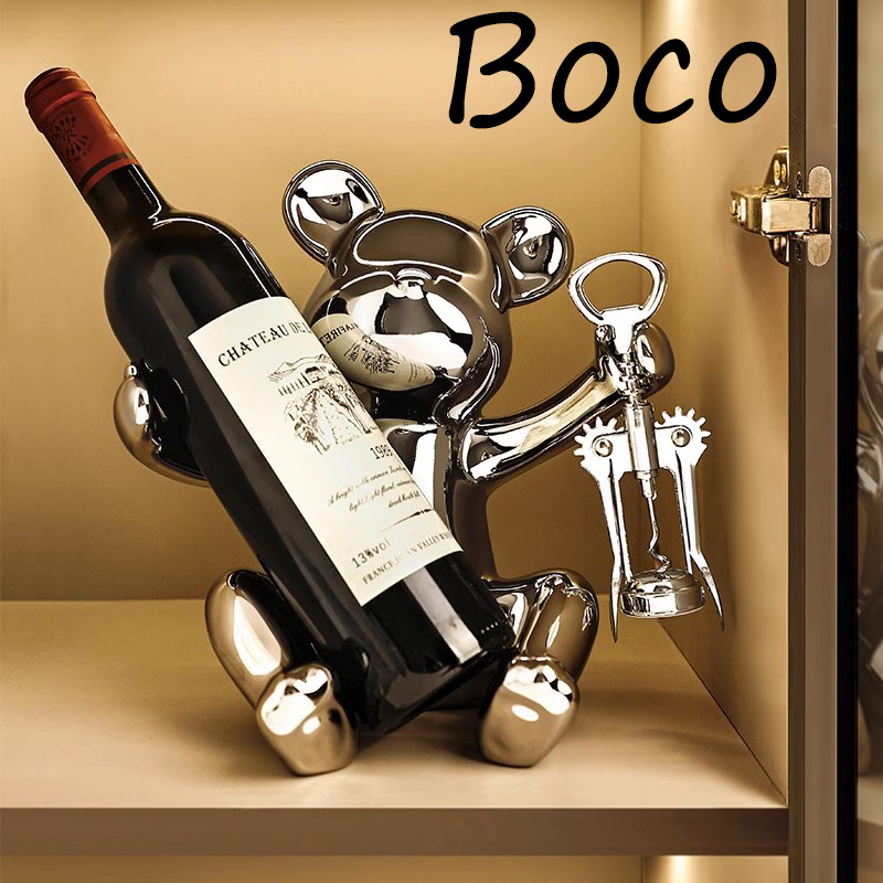 Boco欧式轻奢暴力熊红酒架装饰品