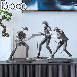 Boco音乐摇滚乐队电吉他乐器装饰品摆件电视柜酒柜玄关架子鼓摆件
