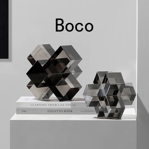 BOCO简约现代水晶几何桌面摆件